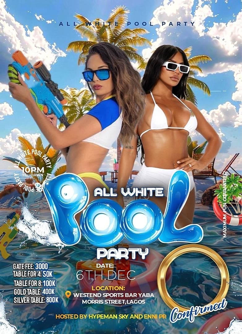 All White Pool Party