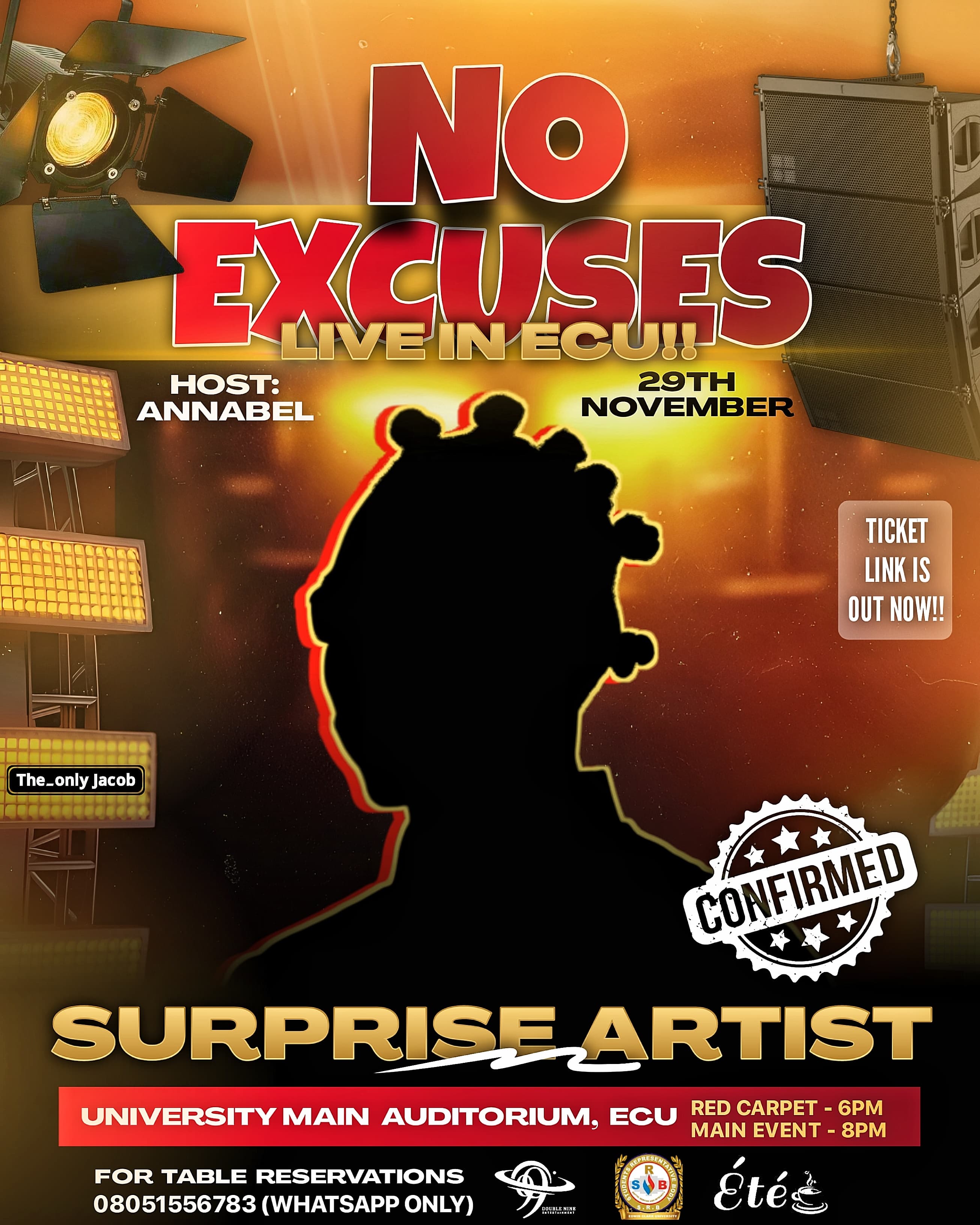 NO EXCUSES LIVE IN ECU!