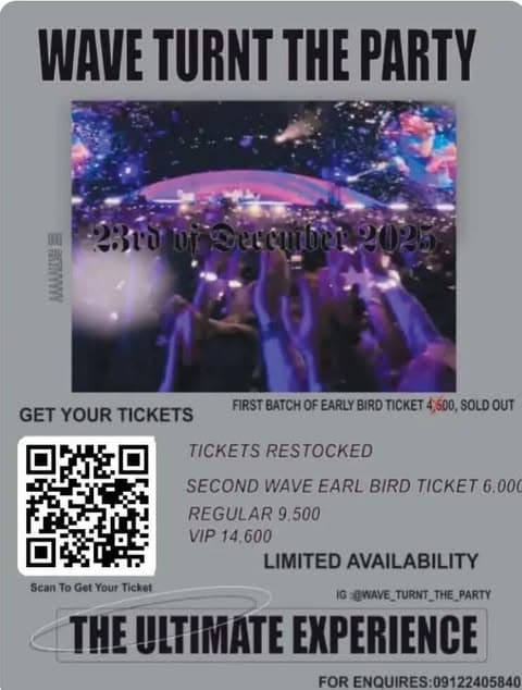 WAVE TURNT THE PARTY.