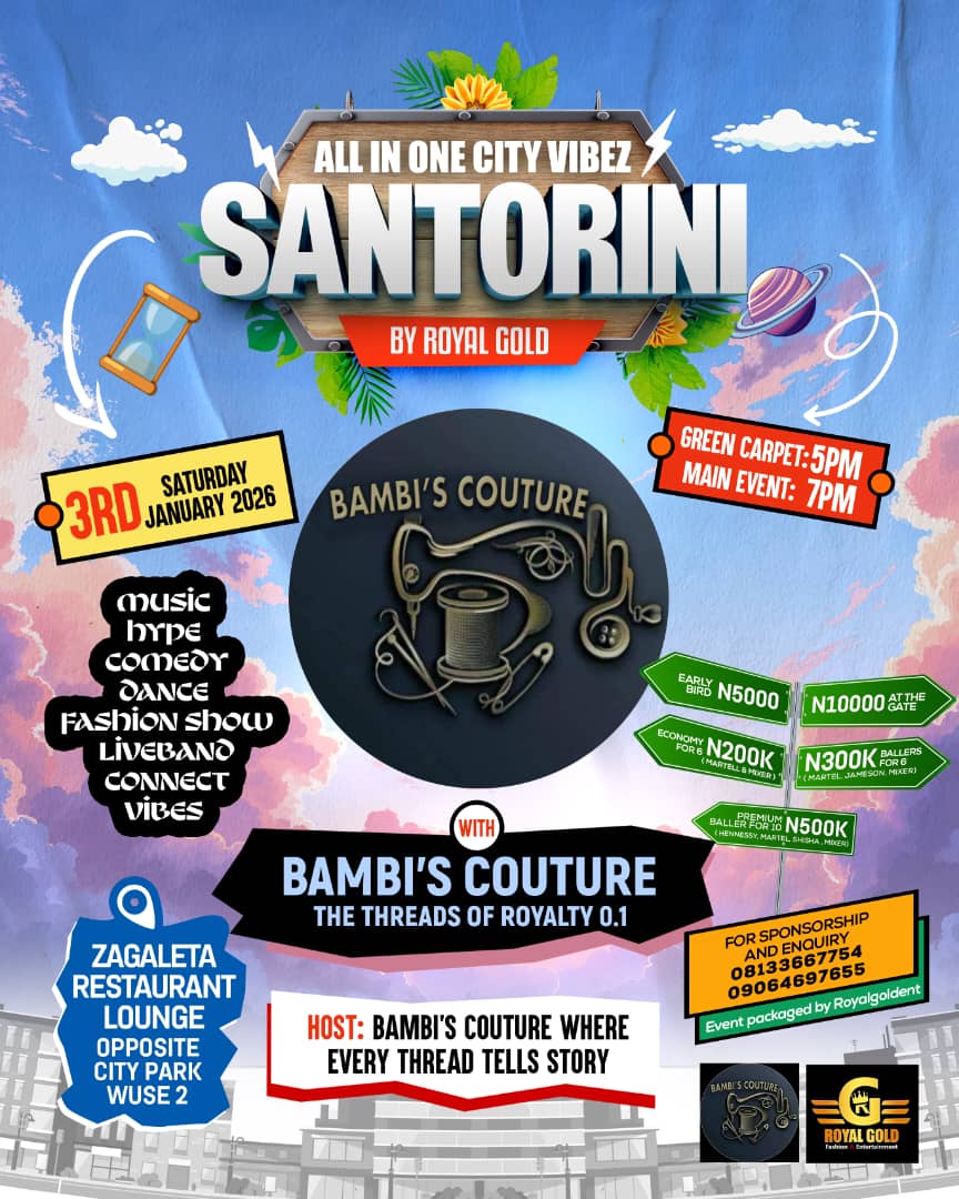 SANTORINI WITH BAMBI'S COUTURE THE THREADS OF ROYALTY